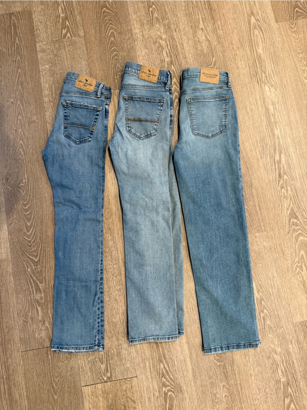Abercrombie & Fitch Boys 13/14 Light Blue Straight Jeans